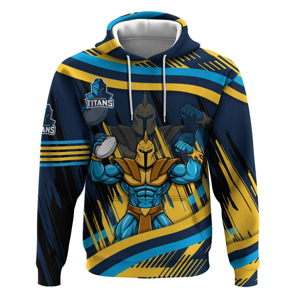 Titans Rugby Mascot Hoodie Fierce Athlete Graphic in Sports Style