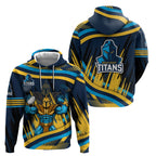 Titans Rugby Mascot Hoodie Fierce Athlete Graphic in Sports Style