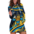 Titans Rugby Mascot Hoodie Dress Fierce Athlete Graphic in Sports Style