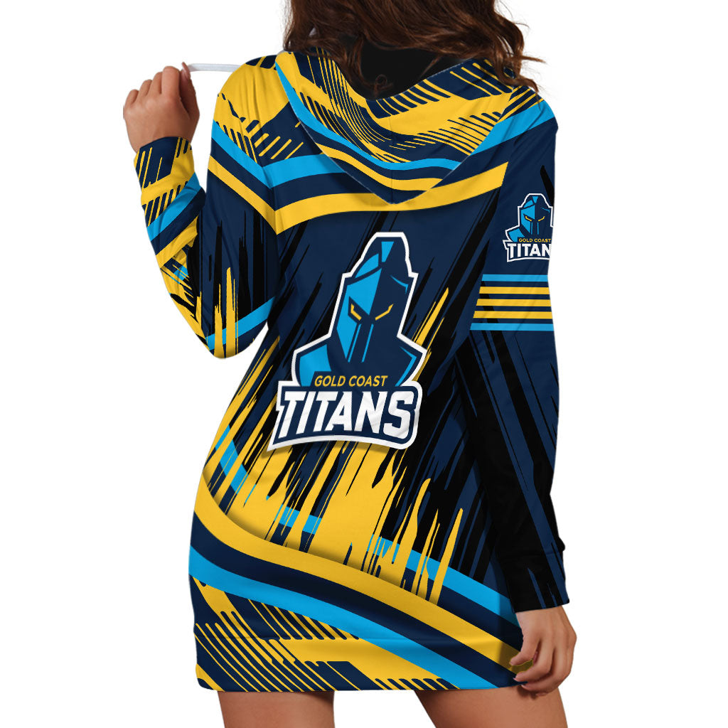 Titans Rugby Mascot Hoodie Dress Fierce Athlete Graphic in Sports Style