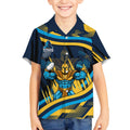 Titans Rugby Mascot Kid Hawaiian Shirt Fierce Athlete Graphic in Sports Style