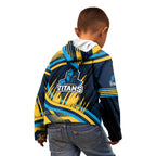 Titans Rugby Mascot Kid Hoodie Fierce Athlete Graphic in Sports Style
