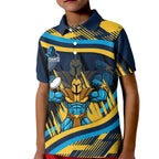 Titans Rugby Mascot Kid Polo Shirt Fierce Athlete Graphic in Sports Style