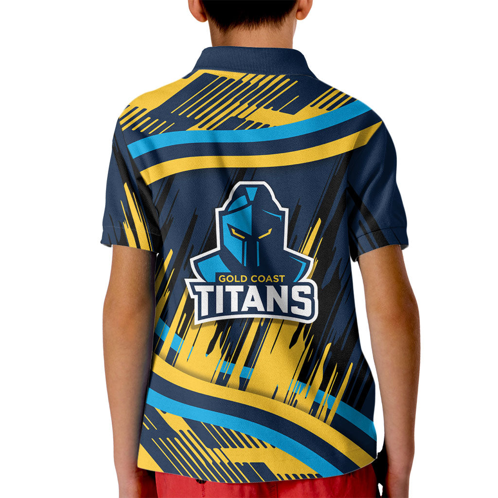 Titans Rugby Mascot Kid Polo Shirt Fierce Athlete Graphic in Sports Style
