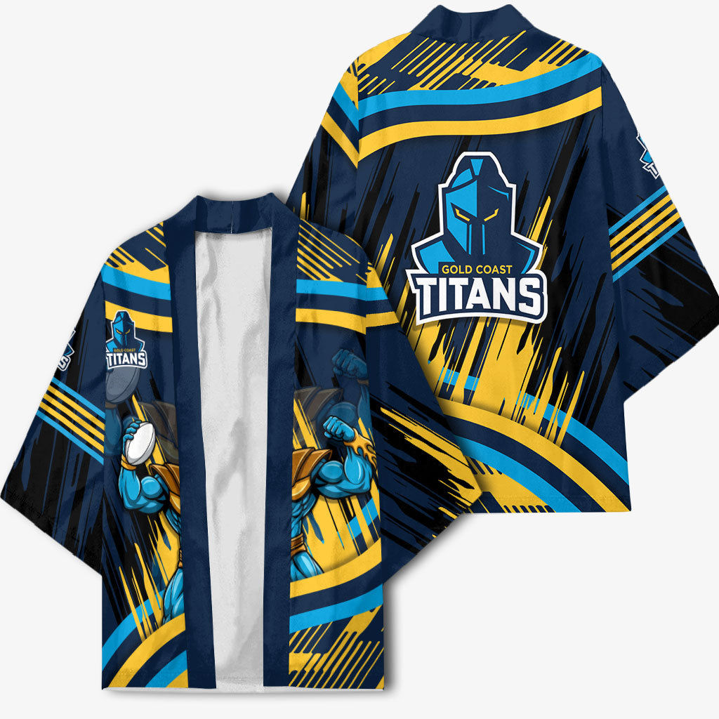 Titans Rugby Mascot Kimono Fierce Athlete Graphic in Sports Style