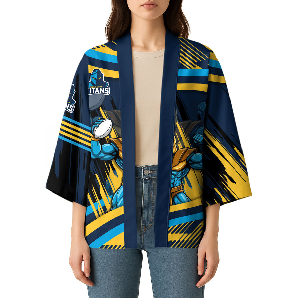 Titans Rugby Mascot Kimono Fierce Athlete Graphic in Sports Style