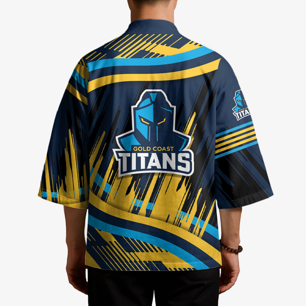 Titans Rugby Mascot Kimono Fierce Athlete Graphic in Sports Style
