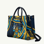 Titans Rugby Mascot Leather Bag Fierce Athlete Graphic in Sports Style