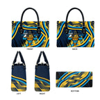 Titans Rugby Mascot Leather Bag Fierce Athlete Graphic in Sports Style
