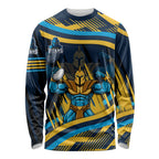 Titans Rugby Mascot Long Sleeve Shirt Fierce Athlete Graphic in Sports Style