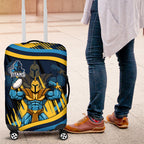 Titans Rugby Mascot Luggage Cover Fierce Athlete Graphic in Sports Style
