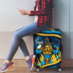 Titans Rugby Mascot Luggage Cover Fierce Athlete Graphic in Sports Style