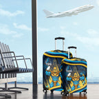 Titans Rugby Mascot Luggage Cover Fierce Athlete Graphic in Sports Style