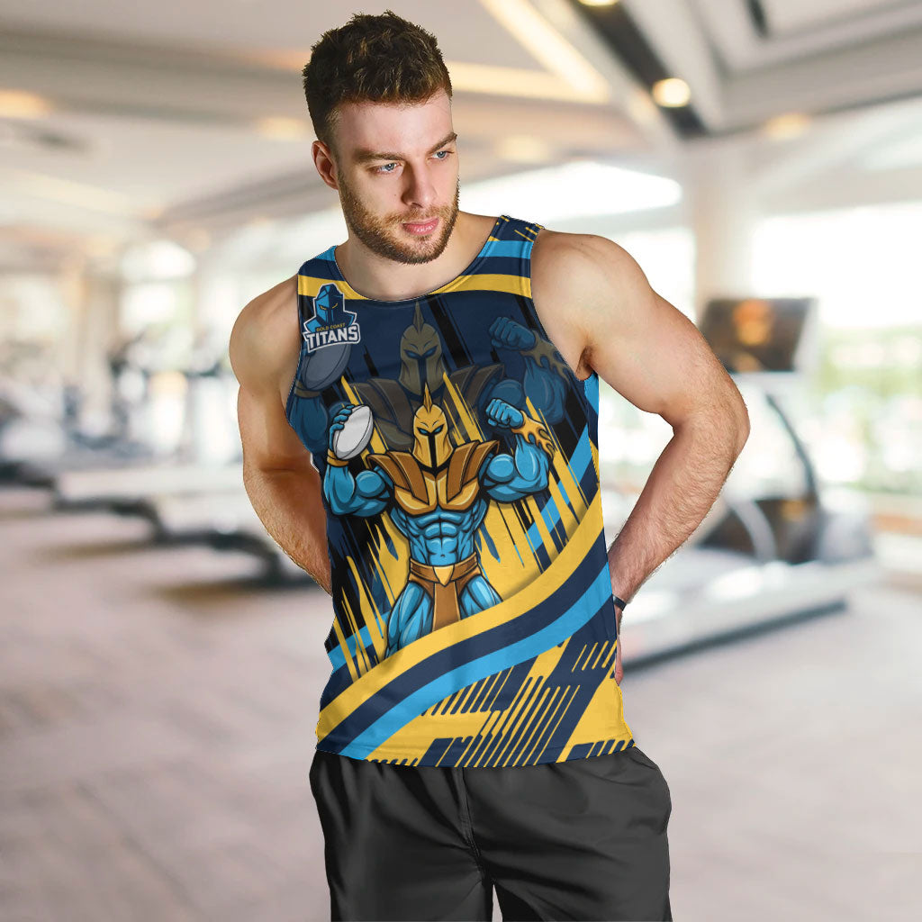 Titans Rugby Mascot Men Tank Top Fierce Athlete Graphic in Sports Style