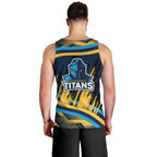 Titans Rugby Mascot Men Tank Top Fierce Athlete Graphic in Sports Style