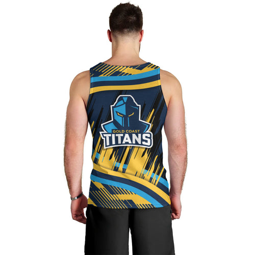 Titans Rugby Mascot Men Tank Top Fierce Athlete Graphic in Sports Style