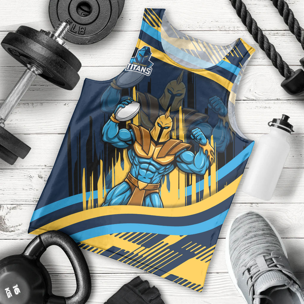 Titans Rugby Mascot Men Tank Top Fierce Athlete Graphic in Sports Style