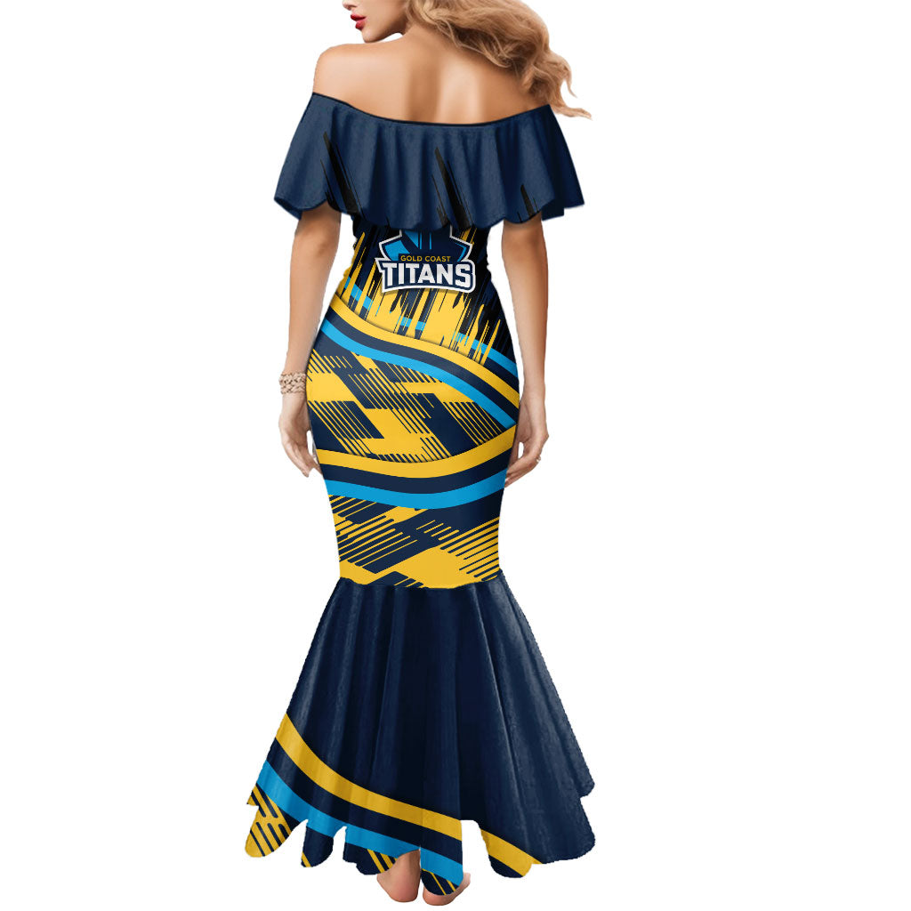 Titans Rugby Mascot Mermaid Dress Fierce Athlete Graphic in Sports Style
