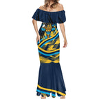 Titans Rugby Mascot Mermaid Dress Fierce Athlete Graphic in Sports Style