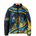 Titans Rugby Mascot Padded Jacket Fierce Athlete Graphic in Sports Style