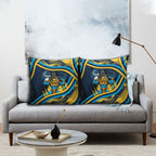Titans Rugby Mascot Pillow Cover Fierce Athlete Graphic in Sports Style