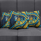Titans Rugby Mascot Pillow Cover Fierce Athlete Graphic in Sports Style