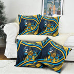 Titans Rugby Mascot Pillow Cover Fierce Athlete Graphic in Sports Style