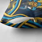 Titans Rugby Mascot Pillow Cover Fierce Athlete Graphic in Sports Style