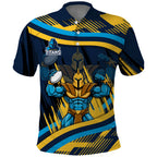 Titans Rugby Mascot Polo Shirt Fierce Athlete Graphic in Sports Style