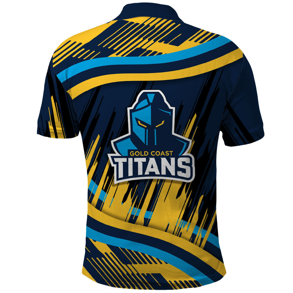 Titans Rugby Mascot Polo Shirt Fierce Athlete Graphic in Sports Style