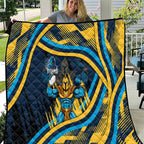 Titans Rugby Mascot Quilt Fierce Athlete Graphic in Sports Style