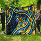 Titans Rugby Mascot Quilt Fierce Athlete Graphic in Sports Style