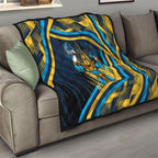 Titans Rugby Mascot Quilt Fierce Athlete Graphic in Sports Style