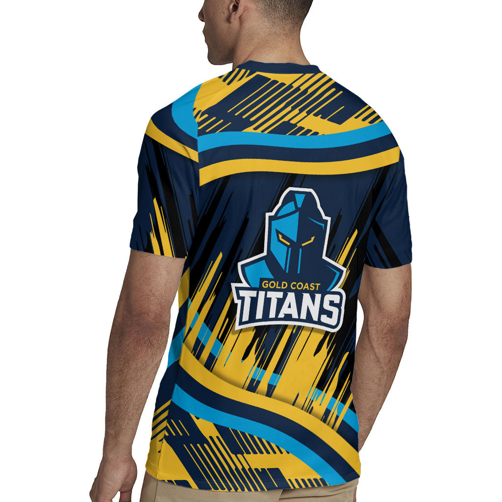Titans Rugby Mascot Rugby Jersey Fierce Athlete Graphic in Sports Style