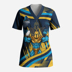 Titans Rugby Mascot Scrub Top Fierce Athlete Graphic in Sports Style