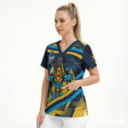 Titans Rugby Mascot Scrub Top Fierce Athlete Graphic in Sports Style