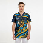 Titans Rugby Mascot Scrub Top Fierce Athlete Graphic in Sports Style