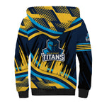Titans Rugby Mascot Sherpa Hoodie Fierce Athlete Graphic in Sports Style