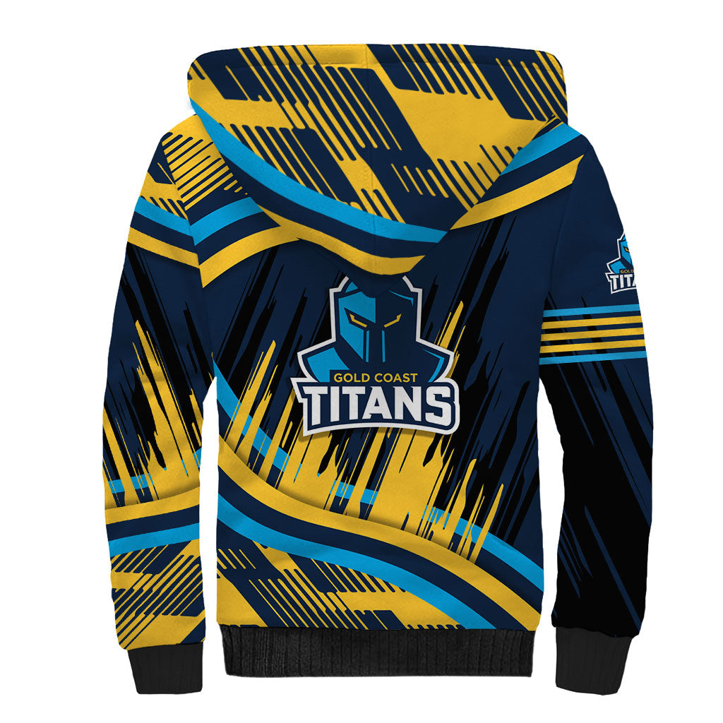 Titans Rugby Mascot Sherpa Hoodie Fierce Athlete Graphic in Sports Style