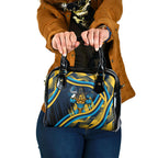 Titans Rugby Mascot Shoulder Handbag Fierce Athlete Graphic in Sports Style