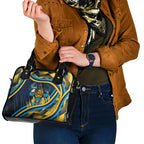 Titans Rugby Mascot Shoulder Handbag Fierce Athlete Graphic in Sports Style