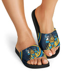 Titans Rugby Mascot Slide Sandals Fierce Athlete Graphic in Sports Style