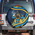 Titans Rugby Mascot Spare Tire Cover Fierce Athlete Graphic in Sports Style
