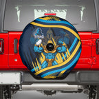 Titans Rugby Mascot Spare Tire Cover Fierce Athlete Graphic in Sports Style