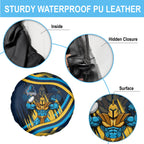 Titans Rugby Mascot Spare Tire Cover Fierce Athlete Graphic in Sports Style