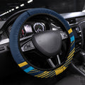 Titans Rugby Mascot Steering Wheel Cover Fierce Athlete Graphic in Sports Style