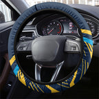 Titans Rugby Mascot Steering Wheel Cover Fierce Athlete Graphic in Sports Style