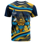 Titans Rugby Mascot T Shirt Fierce Athlete Graphic in Sports Style