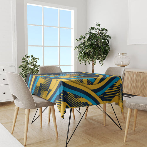 Titans Rugby Mascot Tablecloth Fierce Athlete Graphic in Sports Style