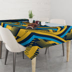 Titans Rugby Mascot Tablecloth Fierce Athlete Graphic in Sports Style